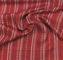 1 Yard Rayon Twill Yarn Dyed Stripe Fabric Burgundy Wide Medium Weight 54/55 Inches Width