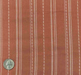 Rayon Twill Yarn Dyed Stripe 1D1041 Rust Rayon Fabric - Rust Stripe, 54/55" Width