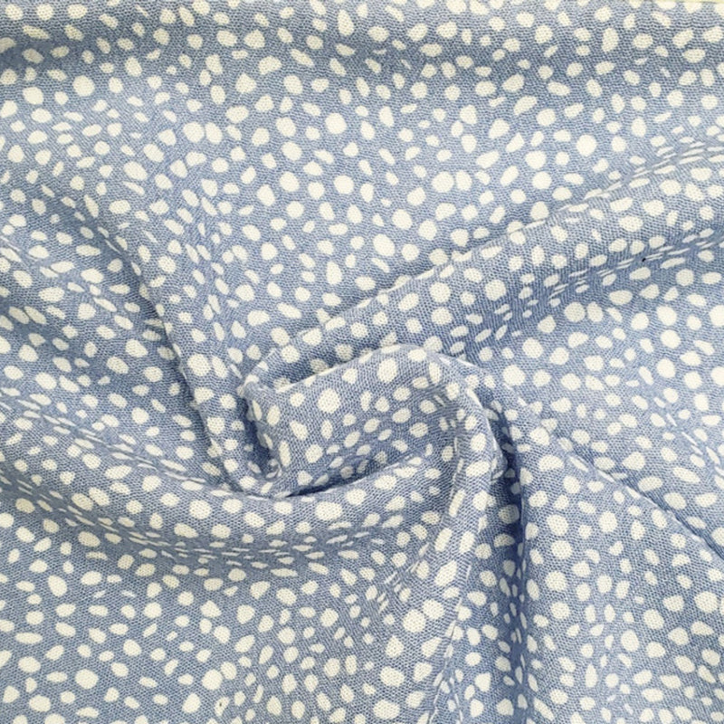 1 Yard Rayon Crinkle Denim Blue Fabric for Dresses Blouses Skirts and Crafts 50 52 Width