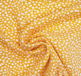 Rayon Crinkle 1D1046 100 Percent Rayon Fabric - Mustard/Ivory Crinkle, 50/52" Width