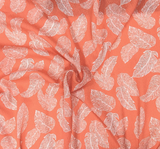 Rayon Crinkle 1D1057 100 Percent Rayon Fabric - Coral Ivory, 50/52" Width (1 Yard)