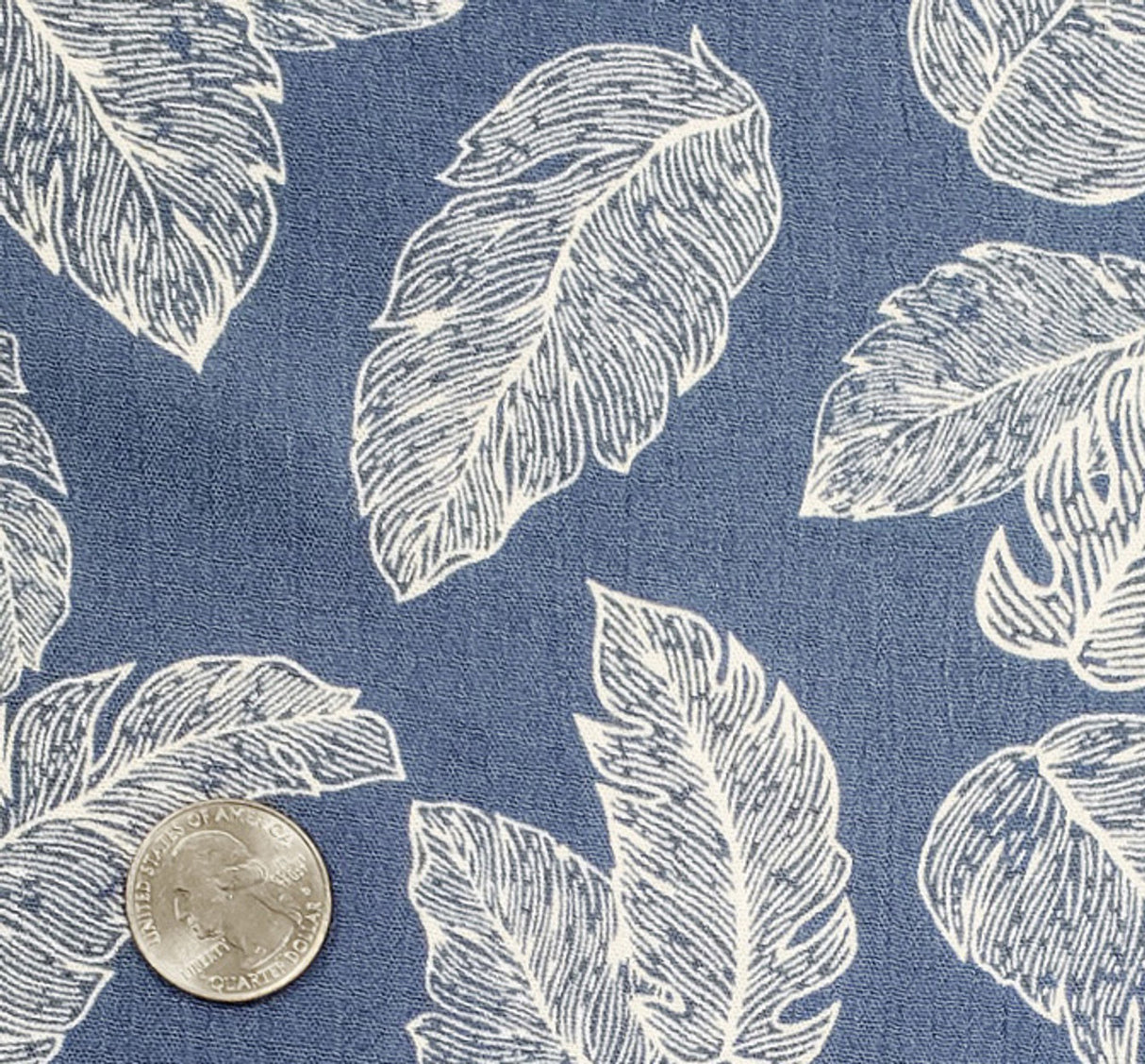 1 Yard Rayon Crinkle Denim Ivory Woven Fabric, 50/52? Wide 100% Rayon