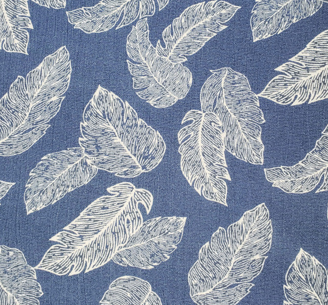 1D1057 Denim Ivory Rayon Crinkle Fabric - Denim Ivory Textured Crinkle, 50/52" Width