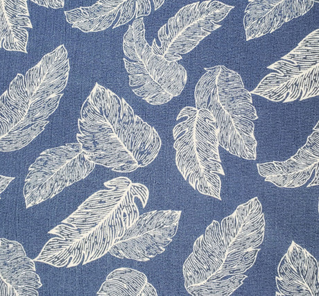 1D1057 Denim Ivory Rayon Crinkle Fabric - Denim Ivory Textured Crinkle, 50/52" Width