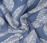 1D1057 Denim Ivory Rayon Crinkle Fabric - Denim Ivory Textured Crinkle, 50/52" Width