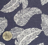 1 Yard Navy Ivory Rayon Crinkle Apparel Fabric 50/52 inches Width