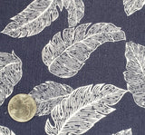 1D1057 Rayon Crinkle Fabric - Navy Ivory, 50/52" Width (1 Yard)
