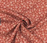 Rayon Crinkle 1D1129 Rayon Fabric - Red Oatmeal Crinkle, 50/52" Width (1 Yard)