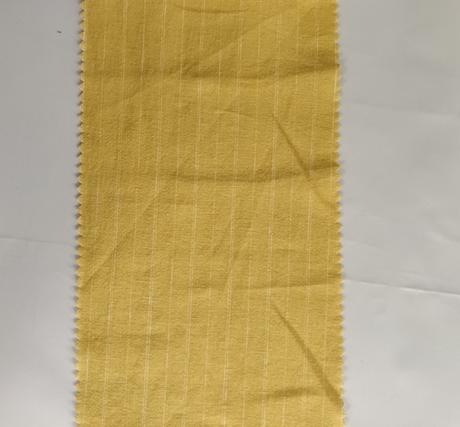 1 Yard Linen Rayon Fabric Mustard Ivory 52" Width Soft Lightweight Apparel Fabric