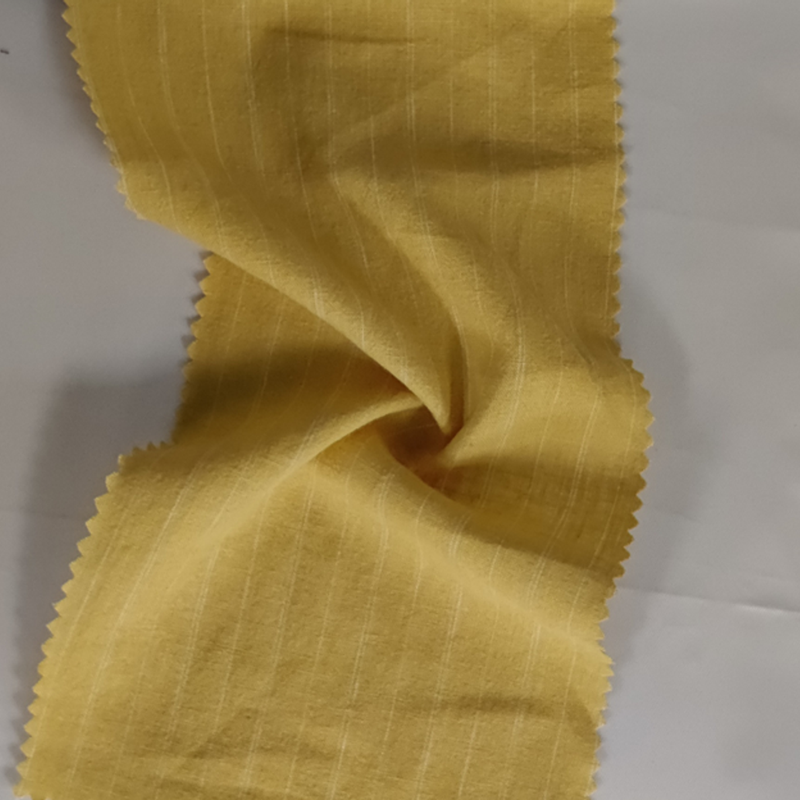 1 Yard Linen Rayon Fabric Mustard Ivory 52" Width Soft Lightweight Apparel Fabric