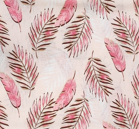 1 Yard Rayon Linen Blend Fabric Pink Mustard Mix 53/54" Width Apparel Use