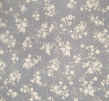 Rayon Crinkle 1D1274 Rayon Fabric - Gray Beige Crinkle Texture, 50/52" Width