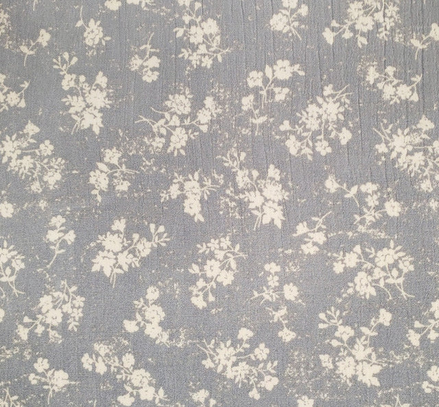 Rayon Crinkle 1D1274 Rayon Fabric - Gray Beige Crinkle Texture, 50/52" Width