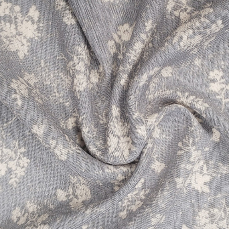 1 Yard Gray Beige Rayon Crinkle Woven Fabric 50/52 Inch Wide Soft and Lightweight