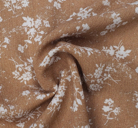 1D1274 Sandstone Rayon Crinkle Fabric - Sandstone Textured Crinkle, 50/52" Width (1 Yard)