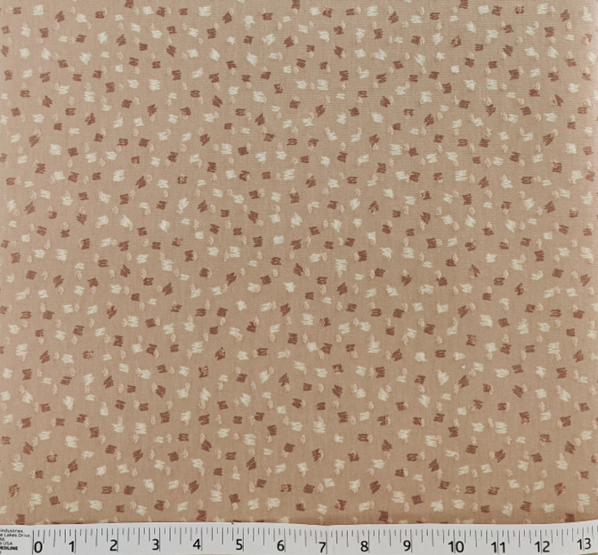 T/R Knit Dot 1D1383 Polyester Rayon Fabric - Pastel Coral Dot, 60/62" Width