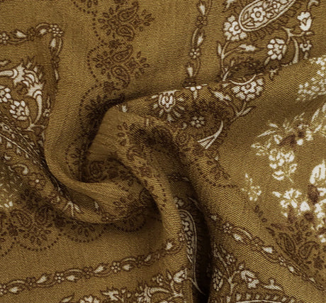 Rayon Crinkle 1D1478 100 Percent Rayon Fabric - Mustard Gold, Crinkle Texture, 50/52" Width