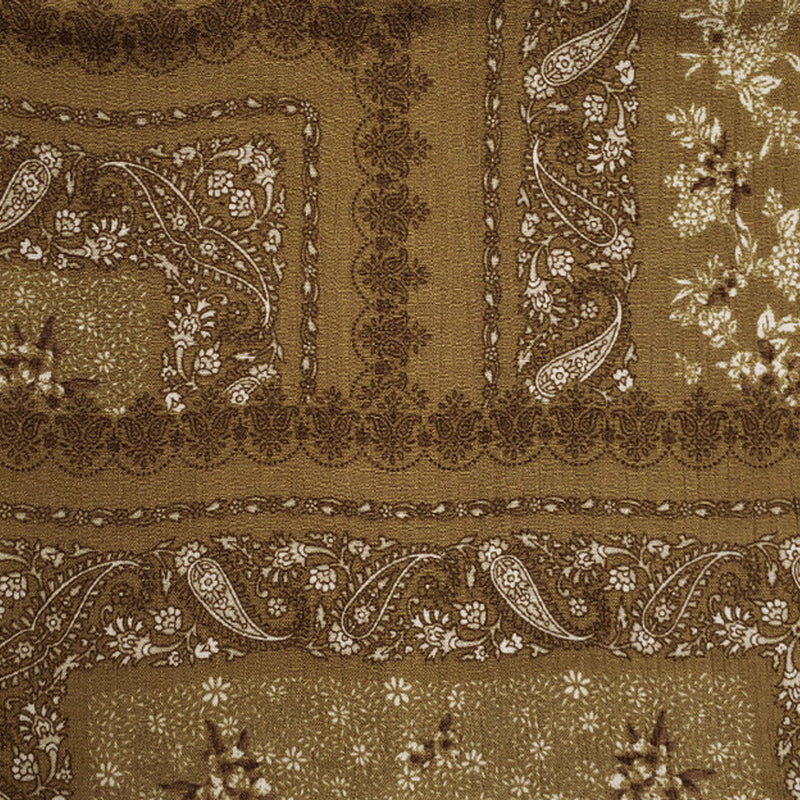 1 Yard Mustard Gold Rayon Crinkle Fabric Soft 50/52" Wide Woven Crepon