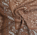 1 yarda de tela arrugada de rayón marrón rústico, material transpirable y texturizado para vestidos casuales, blusas cómodas y faldas relajadas, ancho 50/52"
