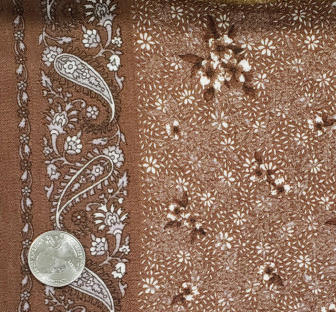 Rayon Crinkle 1D1478 Rayon Fabric - Rustic Brown, 50/52" Width (1 Yard)