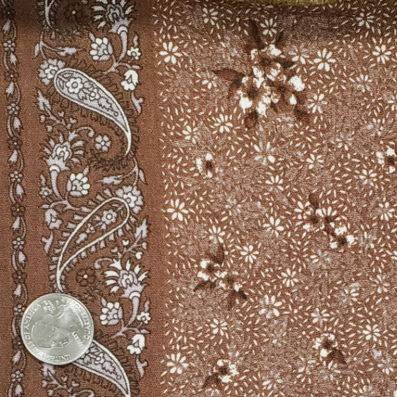 1 Yard Rustic Brown Rayon Crinkle Fabric – Comfort 50/52" Wide Woven Crepon Dresses