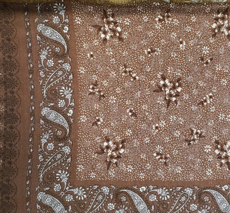 Rayon Crinkle 1D1478 Rayon Fabric - Rustic Brown, 50/52" Width (1 Yard)