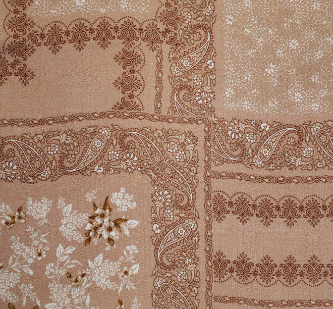1D1478 Sandstone Rayon Crinkle Fabric - Sandstone, Textured Crinkle, 50/52" Width