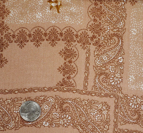 1D1478 Sandstone Rayon Crinkle Fabric - Sandstone, Textured Crinkle, 50/52" Width