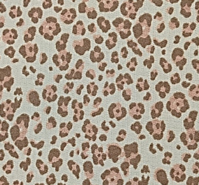 Juri S/P 1D1522 Polyester Rayon Spandex French Terry Fabric - Ivory/Blush/Mocha, 58/60" Width