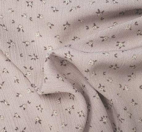 1D1614 Rose Dust 100 Percent Rayon Fabric - Crinkle Texture, 50/52" Width (1 Yard)