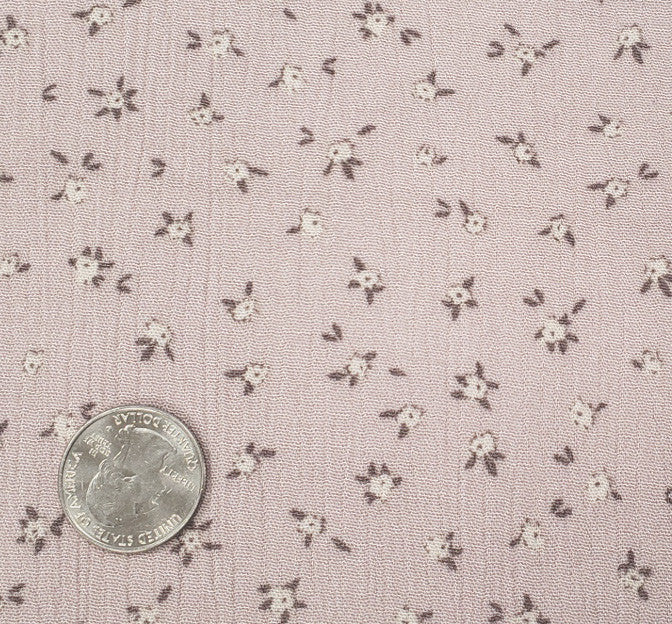 1D1614 Rose Dust 100 Percent Rayon Fabric - Crinkle Texture, 50/52" Width (1 Yard)