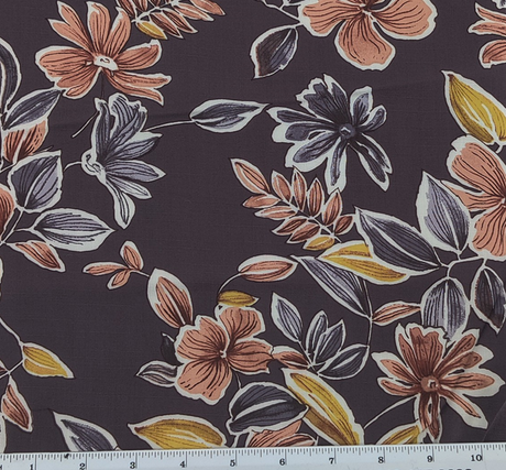 Rayon Slub 1D1676 100 Percent Rayon Fabric - Blue Grape, Slub Texture, 55/56" Width