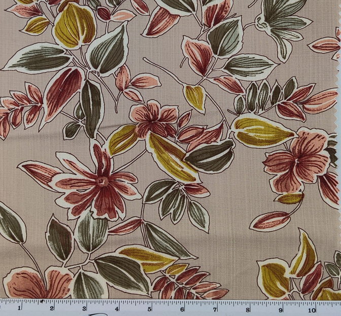 Rayon Slub 1D1676 100 Percent Rayon Fabric - Cement Slub, 55/56" Width