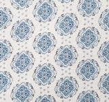 1D1724 Denim Blue Rayon Crinkle Fabric - Denim Blue Textured Crinkle, 50/52" Width (1 Yard)