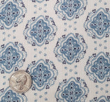 1D1724 Denim Blue Rayon Crinkle Fabric - Denim Blue Textured Crinkle, 50/52" Width (1 Yard)