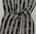 1 Yard Elegant Black Ivory Poly Jacquard Spandex Fabric 58 Inch Width