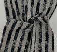 Poly Jacquard Spandex Fabric - Black/Ivory Foil Jacquard, 58/60" Width