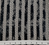 Poly Jacquard Spandex Fabric - Black/Ivory Foil Jacquard, 58/60" Width
