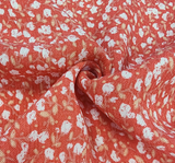Rayon Crinkle 1D423 Coral Rayon Fabric - Coral Crinkle Texture, 50/52" Width (1 Yard)
