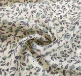 Rayon Crinkle Crepon 1 Yard Fabric Ivory/Desert Sage 50/52" Lightweight Textured Apparel