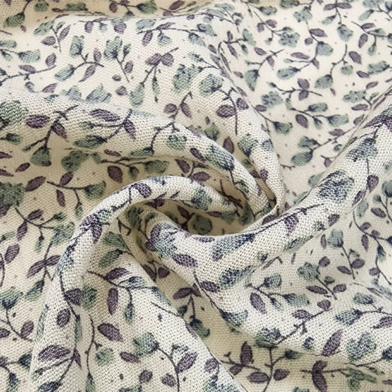1 Yard Ivory Desert Sage Rayon Crepon Fabric Lightweight Woven Textured Pleated Apparel Width 50/52"