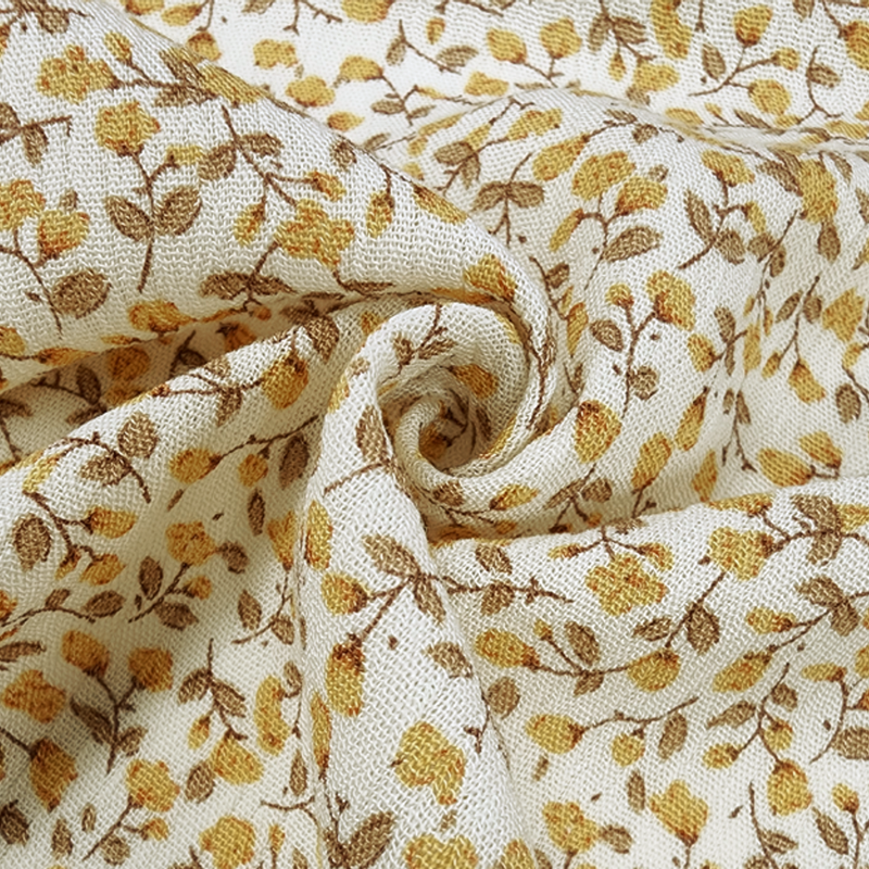 1 Yard Mellow Yellow Rayon Crepon Fabric Lightweight Woven Textured Pleated Apparel Width 50/52"