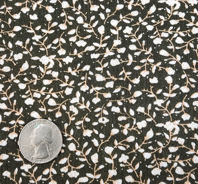 Rayon Crinkle 1D423 Rayon Fabric - Olive/Ivory Crinkle, 50/52" Width