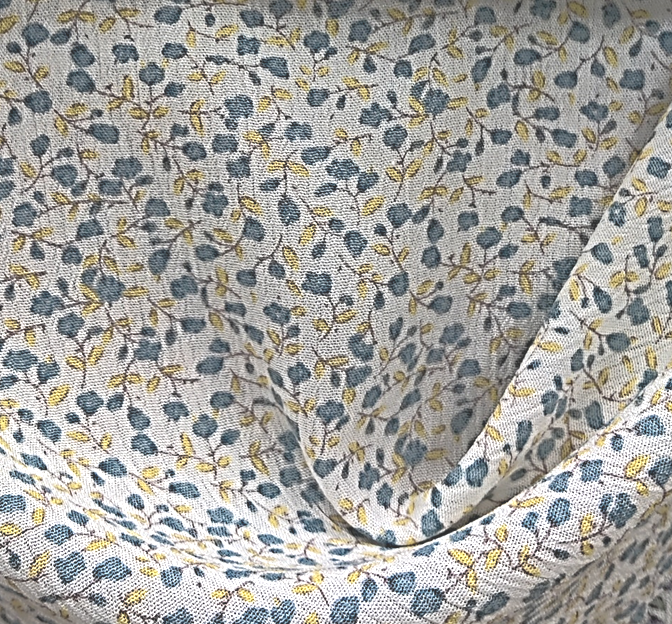 Rayon Crinkle 1D423 Sky Gray Rayon Fabric - Sky Gray, Crinkle, 52/53" Width (1 Yard)