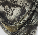 Mesh With Foil 1D435 Polyester Fabric - Black Gold, 56/58" Width (1 Yard)