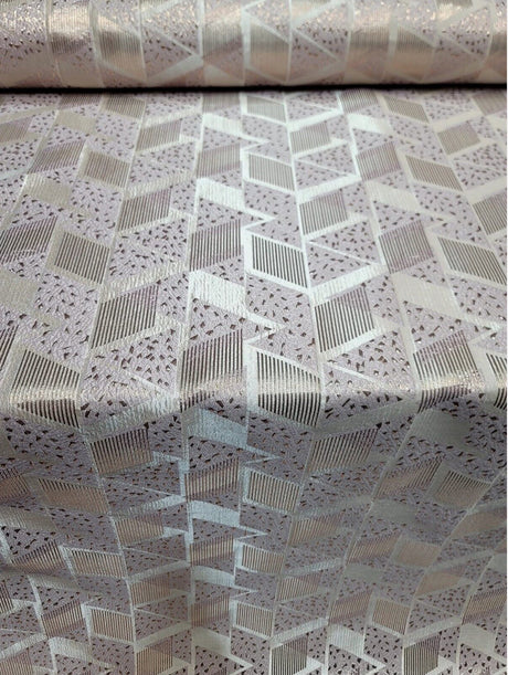 Pink Rose Gold Brocade Fabric