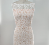Lace 1D606 Nylon Spandex Fabric - Off White, 58/60" Width