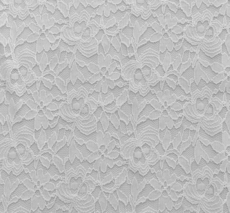 Lace 1D606 Nylon Spandex Fabric - Off White, 58/60" Width