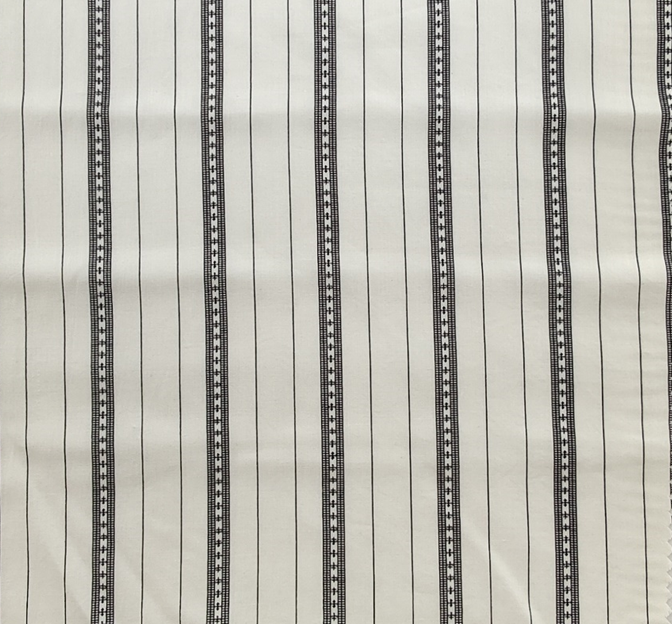 Rayon Poplin 1D637 100 Percent Rayon Fabric - Ivory/Black, 54/55" Width