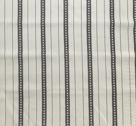 Rayon Poplin 1D637 100 Percent Rayon Fabric - Ivory/Black, 54/55" Width